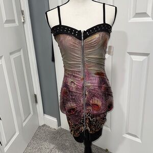 Elegant Multicolor Studded Women's Dress